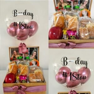 Cesta Café da Manhã Doce da Manhã Com Balão Bubble