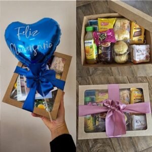 Kit Café da Manhã Individual Com Coração